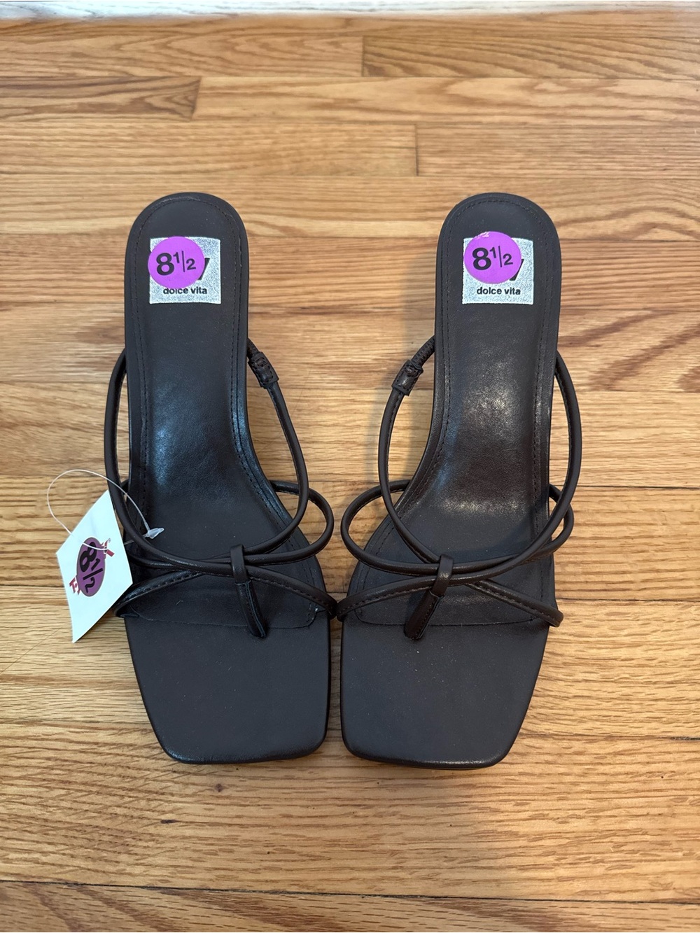 NWT 8.5 Dolce Vita Brown Strappy Kitten Heels